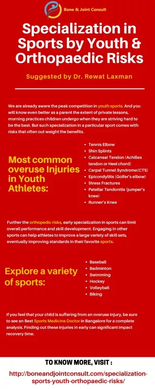 Specialization in Sports by Youth & Orthopaedic Risk -Best Sports Medicine Doctor in Bangalore | Dr. Rewat Laxman