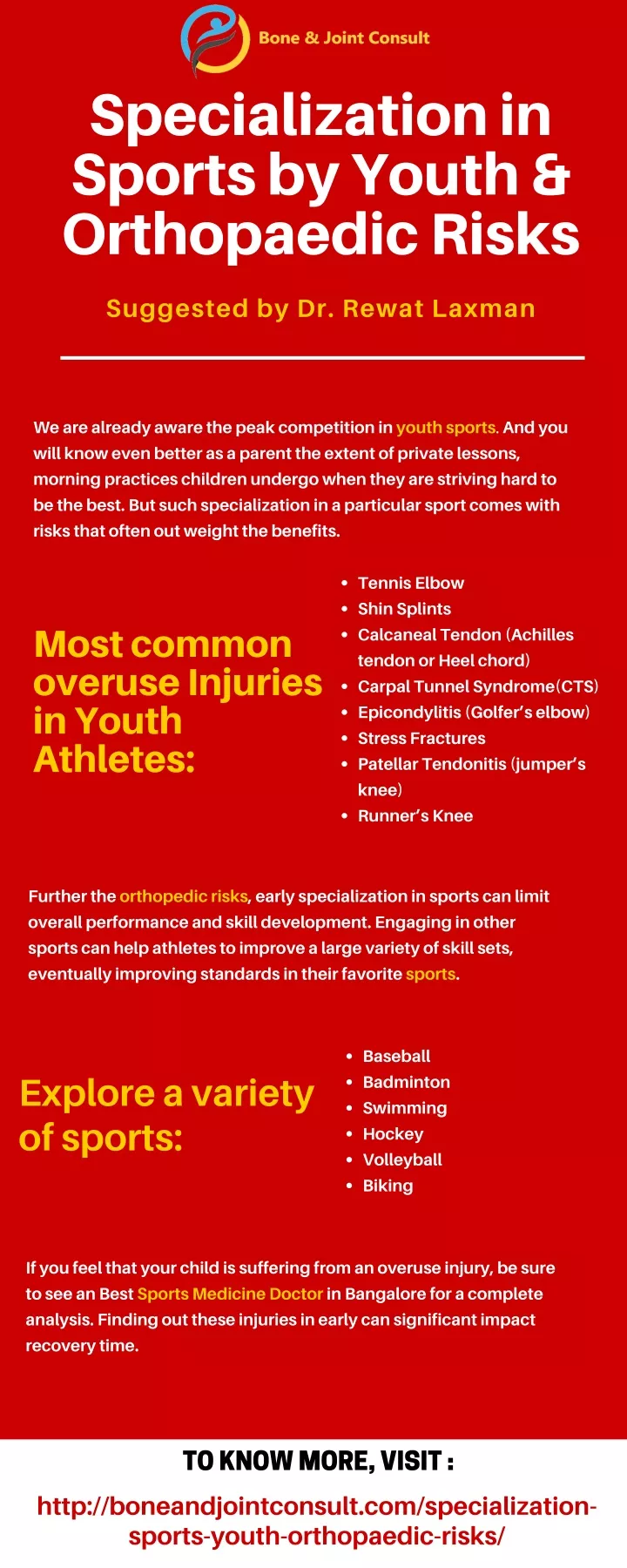 specialization in sports by youth orthopaedic