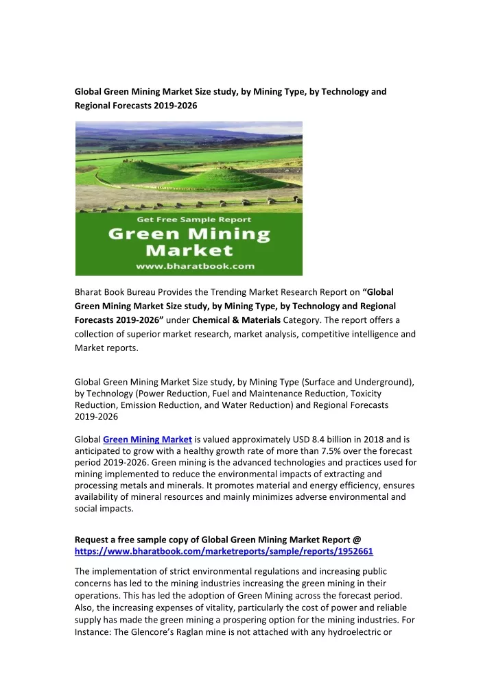 global green mining market size study by mining