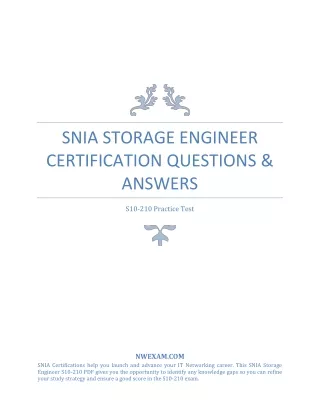 snia storage engineer certification questions