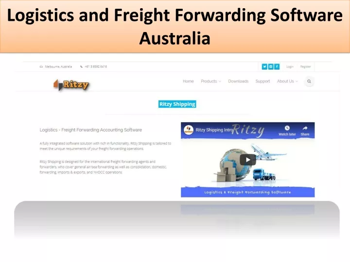 logistics and freight forwarding software australia