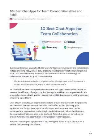 10  Best Chat Apps for Team Collaboration (Free and Paid)