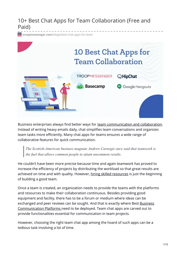 10 best chat apps for team collaboration free