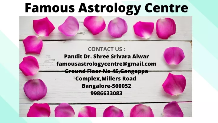 famous astrology centre