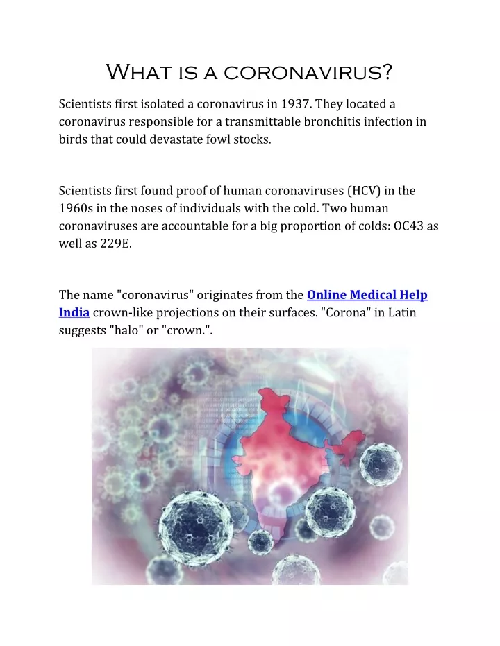 what is a coronavirus