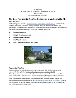 j m roofing