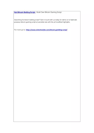 get bitcoin betting script build own bitcoin