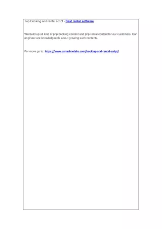 top booking and rental script best rental software