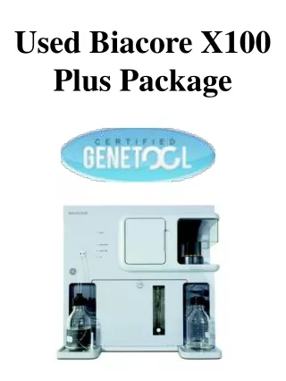 used biacore x100 plus package