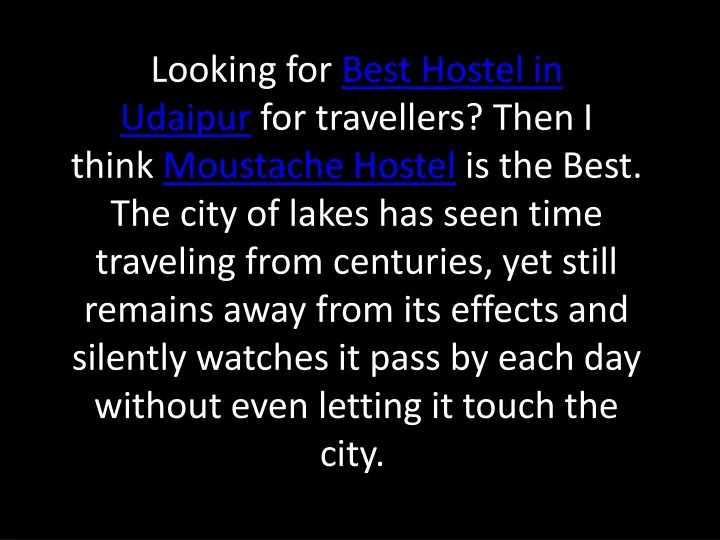 looking for best hostel in udaipur for travellers