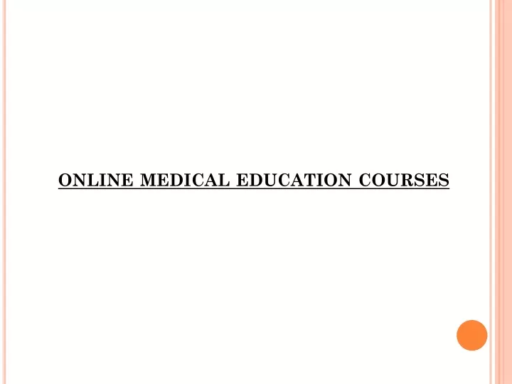 online medical education courses