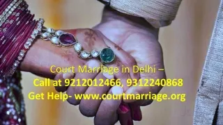 Court Marriage in Delhi India