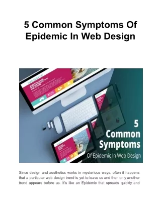 5 common symptoms of epidemic in web design