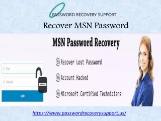 How to recover MSN password
