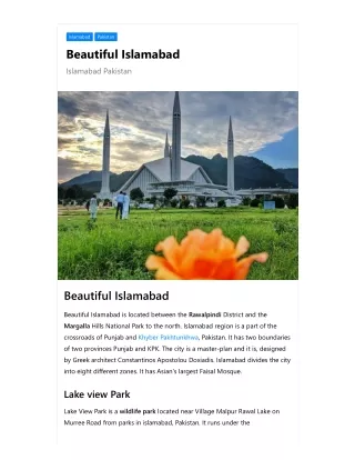 Pakistan, Islamabad