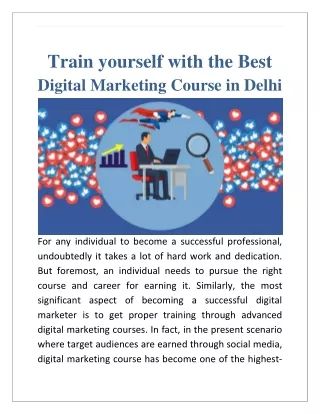 train yourself with the best digital marketing