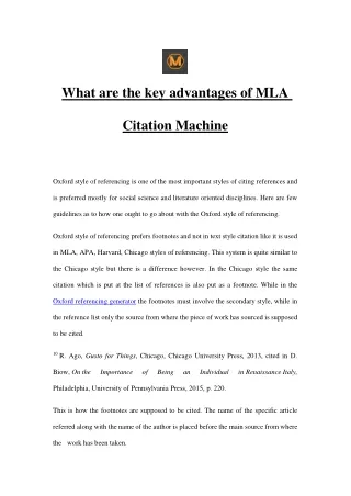 what are the key advantages of mla