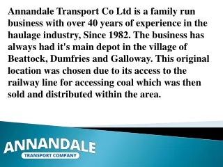 Hazardous Goods Haulage Scotland | Annandale Transport Co Ltd