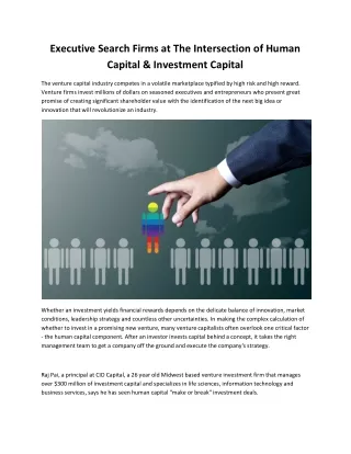 executive search firms at the intersection