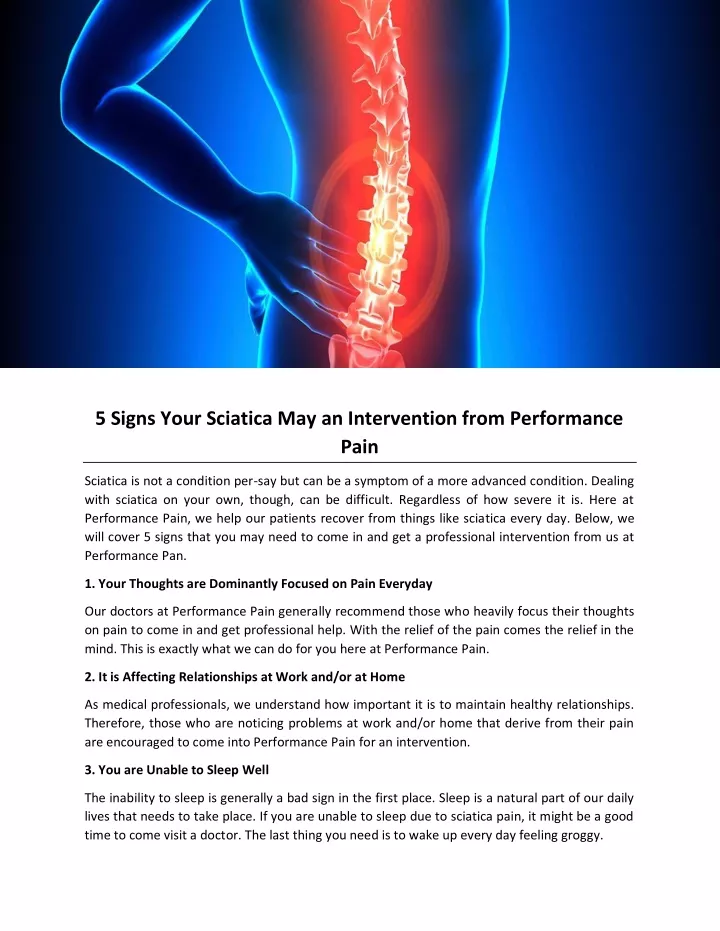 5 signs your sciatica may an intervention from