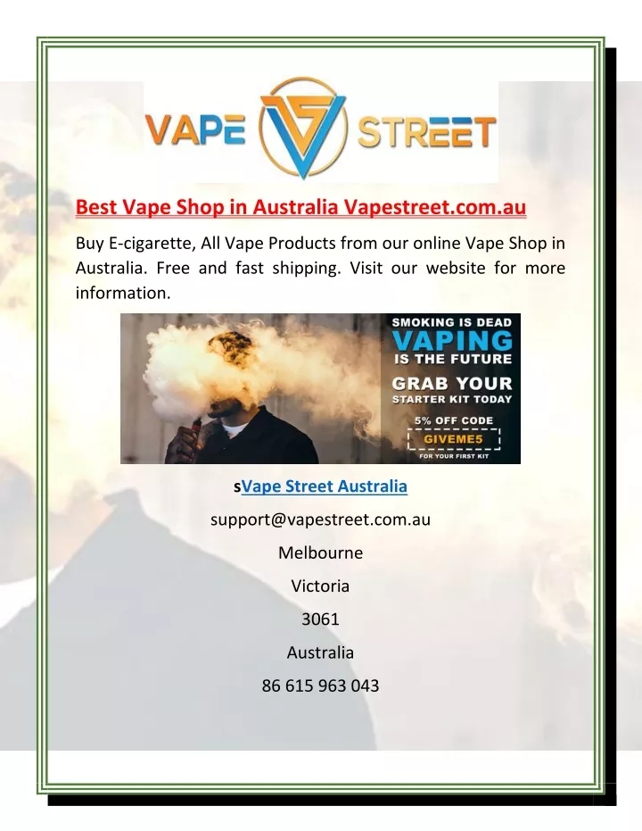 best vape shop in australia vapestreet com au