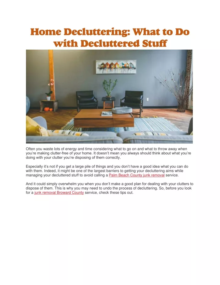 home decluttering what to do with decluttered