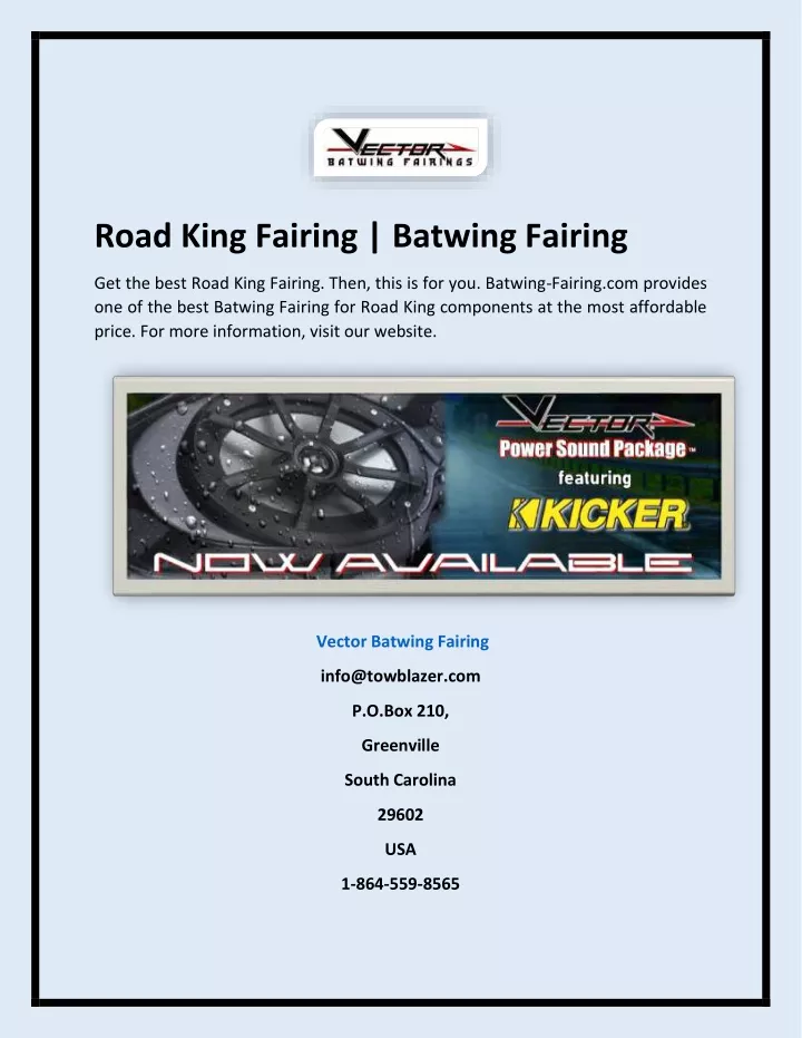 road king fairing batwing fairing