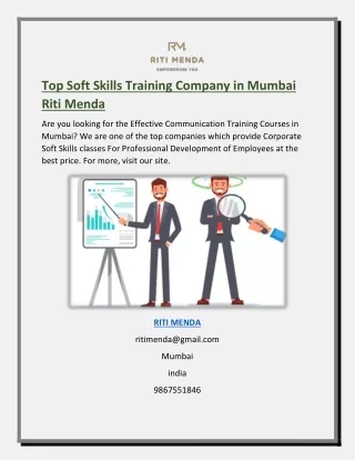 Top Soft Skills Training Company in Mumbai | Riti Menda