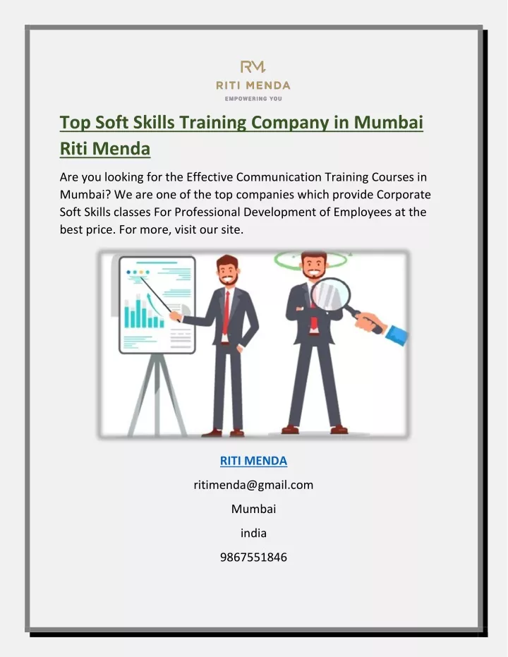 top soft skills training company in mumbai riti