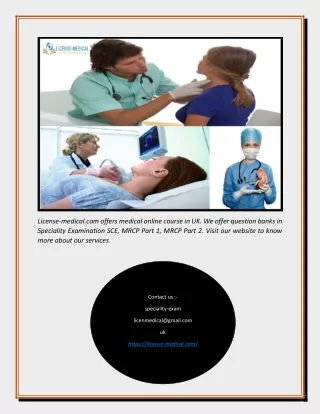 license medical com offers medical online course