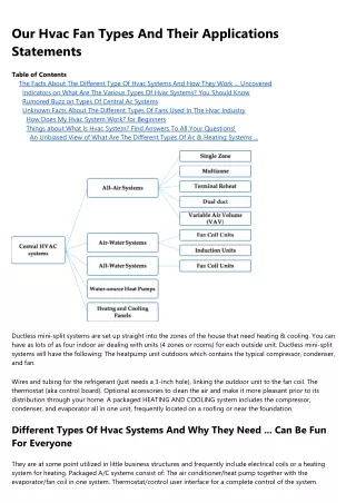 The Best Strategy To Use For Hvac System Types