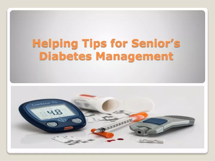 helping tips for senior s diabetes management