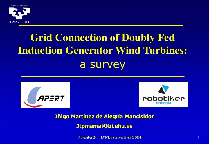 grid connection of doubly fed induction generator