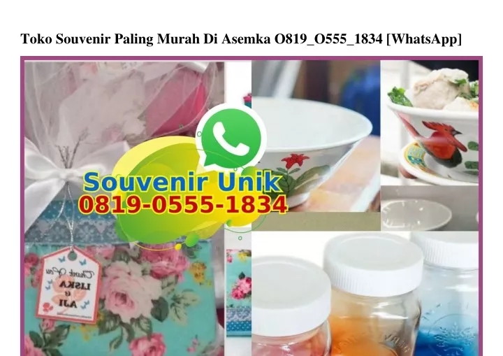 toko souvenir paling murah di asemka o819 o555