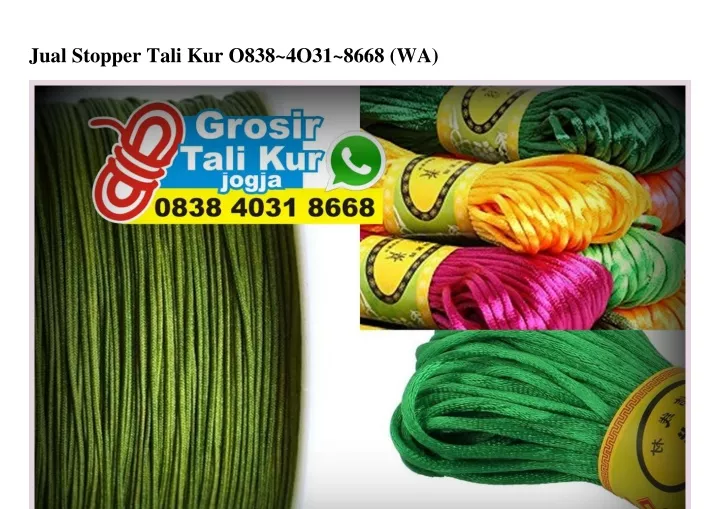 jual stopper tali kur o838 4o31 8668 wa