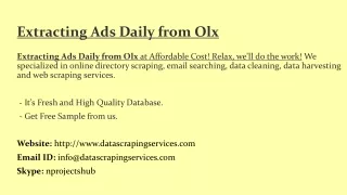 extracting ads daily from olx