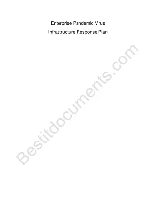Enterprise Pandemic Virus Infrastructure Response Plan