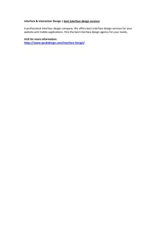 interface interaction design best interface