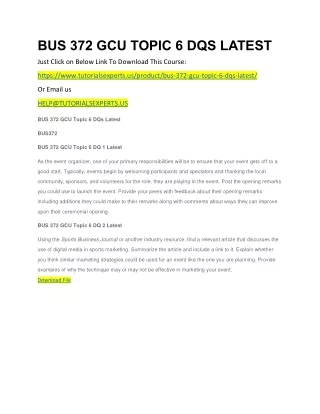 bus 372 gcu topic 6 dqs latest