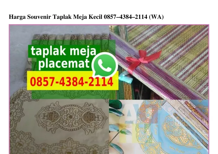 harga souvenir taplak meja kecil 0857 4384 2114 wa