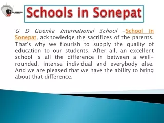 schools in sonepat