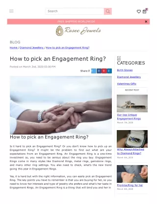 How to pick an Engagement Ring?