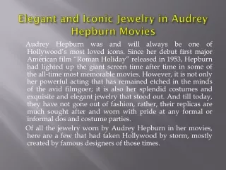 Audrey Hepburn style earrings