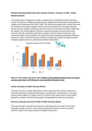 portable telescope market size share growth