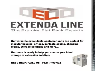 Flat pack containers | Extandaline - Primeir Flat Pack Expart