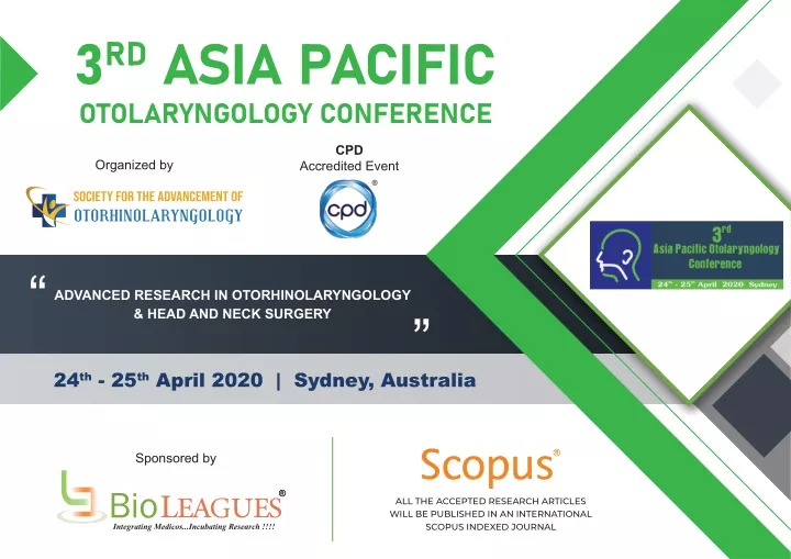 3 rd asia pacific otolaryngology conference