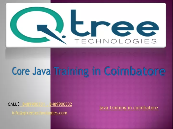 core java training in coimbatore