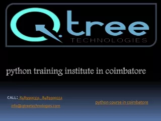 Python Training Institute in Coimbatore | Python Certification Courses in Coimbatore