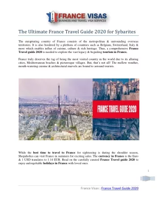 The Ultimate France Travel Guide 2020 for Sybarites