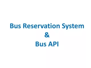 bus reservation system bus api